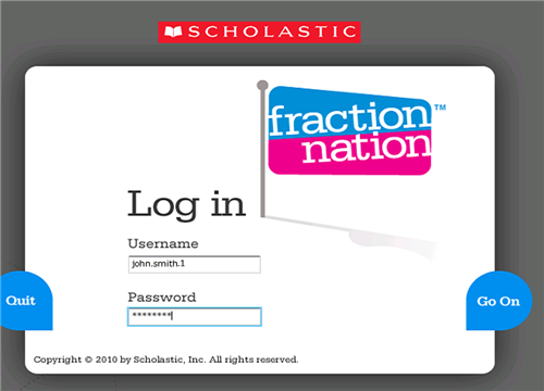 fraction nation login screen 